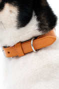 Load image into Gallery viewer, Lucca Dog Collar in Italian Leather - Iconic Orange