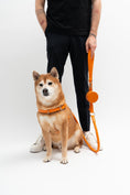 Load image into Gallery viewer, Otto - Dog Leash In Intrecciato Italian Leather - Iconic Orange