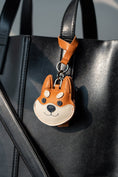 Load image into Gallery viewer, Shiba Inu Bag Charm In Italian Leather - Red