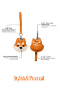 Load image into Gallery viewer, Shiba Inu Bag Charm In Italian Leather - Red