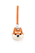 Load image into Gallery viewer, Shiba Inu Bag Charm In Italian Leather - Red