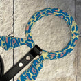 Load image into Gallery viewer, Shaya Handle Twilly in Blue Leopard Silk
